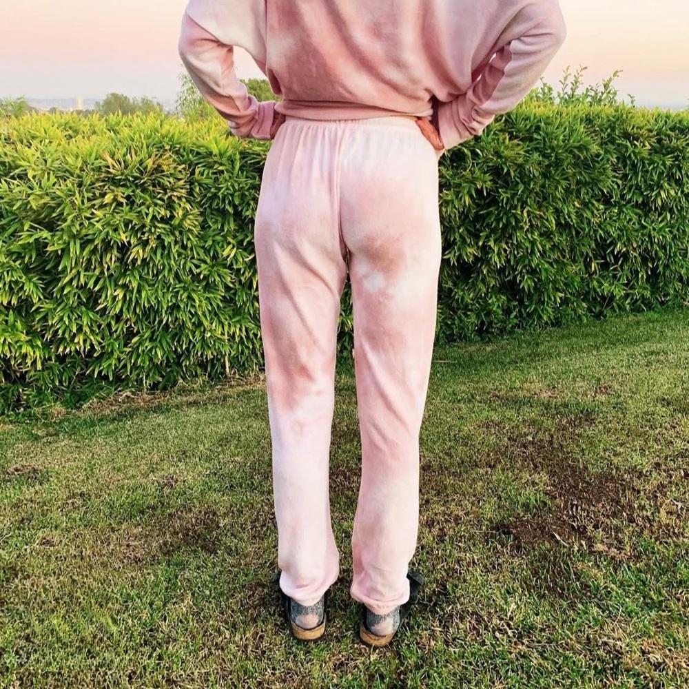 ENTI Sherbet Pink Tie-Dye Drawstring Jogger Pants M